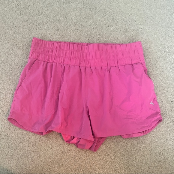 Women's Pink Athletic Shorts - Picture 1 of 7